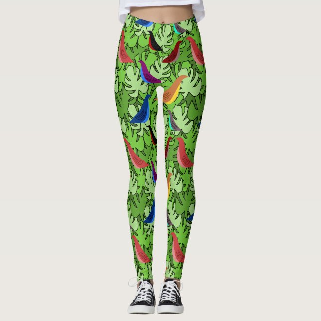Leggings Oiseaux, oiseaux, oiseaux (Devant)