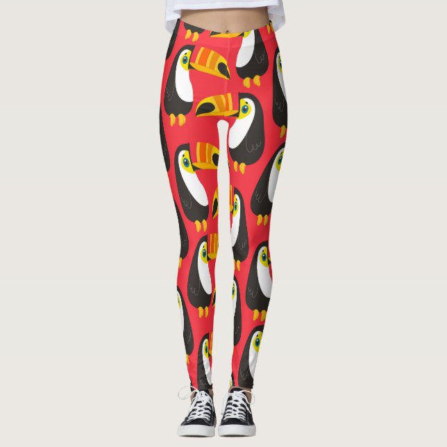 Leggings Oiseaux toucans incroyables (Devant)