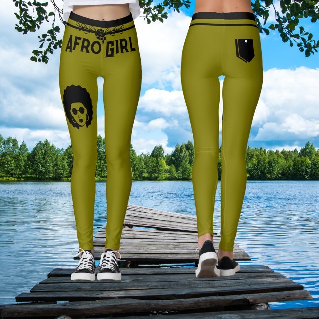 Leggings Olive foncé Vert uni couleur tendance femme africa (Créateur téléchargé)