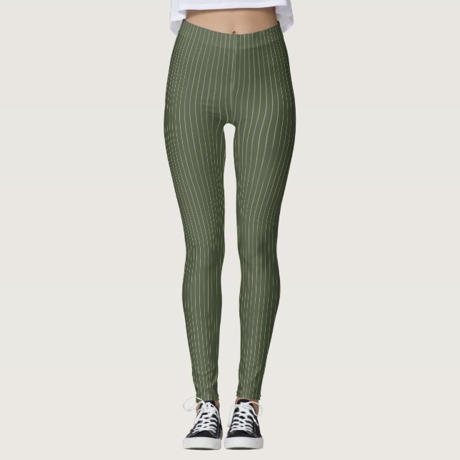 Leggings Olive Pinstripes (Devant)
