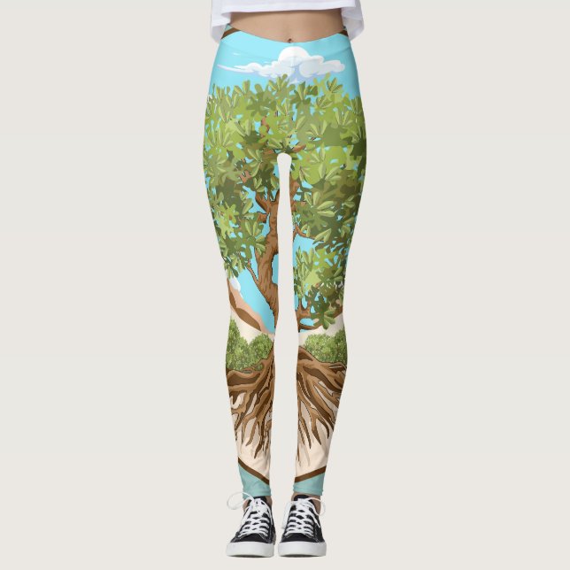 Leggings Olive tree Symbole de paix dans la Palestine libre (Devant)