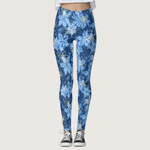 Leggings Olowalu Hibiscus Hawaiian Camo Floral