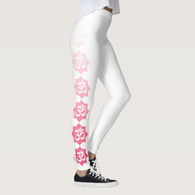Leggings Om rose symbole Lotus Flower Decor sur (Droite)