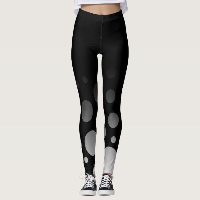 Leggings Ombre avec les cercles et les points noirs et (Devant)