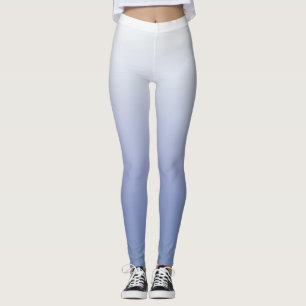 Leggings Ombre bleu et blanc chic moderne