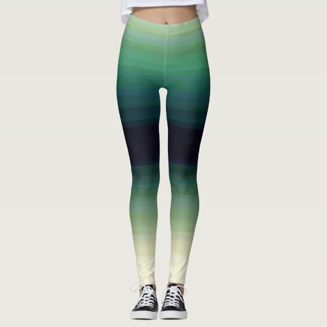 Leggings Ombre de la forêt verte (Devant)
