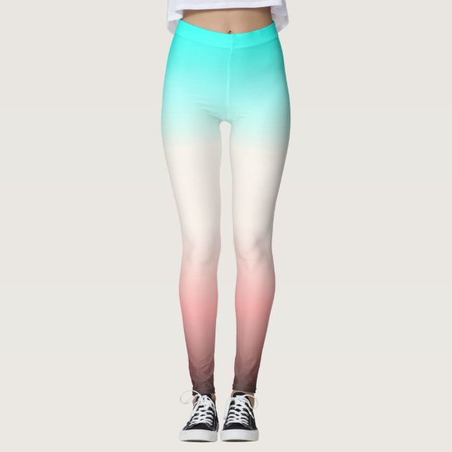 Leggings Ombre gris turquoise (Devant)