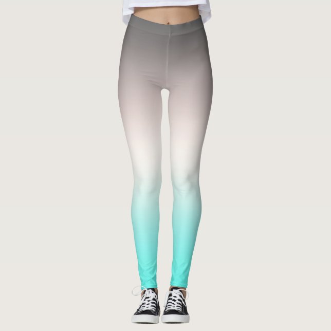 Leggings Ombre gris turquoise (Devant)