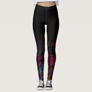 Leggings Ombre noir au-dessus de ligne et d'abrégé sur