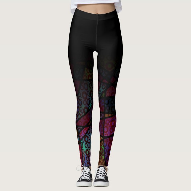 Leggings Ombre noir au-dessus de ligne et d'abrégé sur (Devant)
