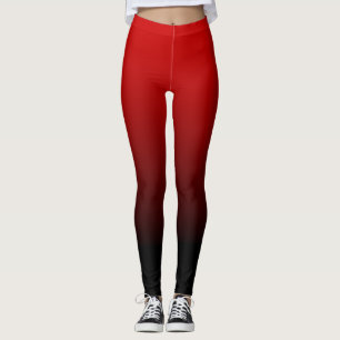 Leggings Ombre noir rouge