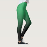 Leggings Ombre Noir Vert<br><div class="desc">Un motif simple et sombre,  couleur dégradé s'estompe du vert au noir.</div>