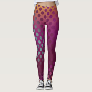 Leggings Ombre Passion Fruit Pois Maroon Jaune Turquoise
