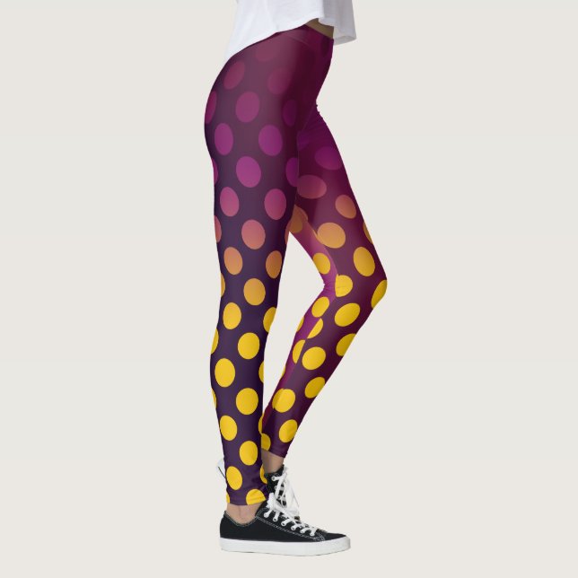 Leggings Ombre Passion Fruit Pois Or framboise (Droite)