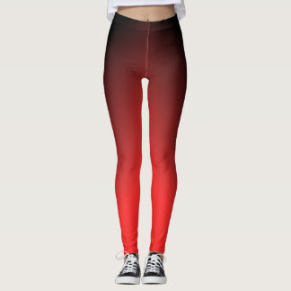 Leggings Ombre rouge à noir - Gras Gradient Actif