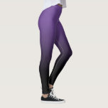 Leggings Ombre violet noir<br><div class="desc">Un motif simple et sombre,  couleur dégradé,  s'estompe du violet au noir.</div>