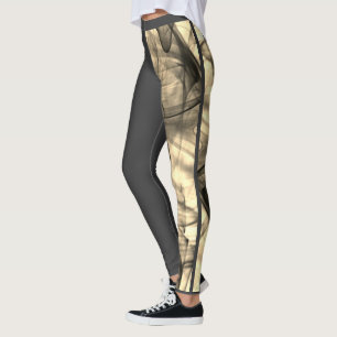 Leggings Ombres noires et fumées Halloween moderne unique