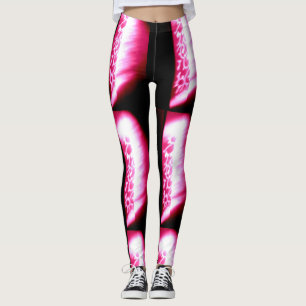 Leggings ombres roses noires