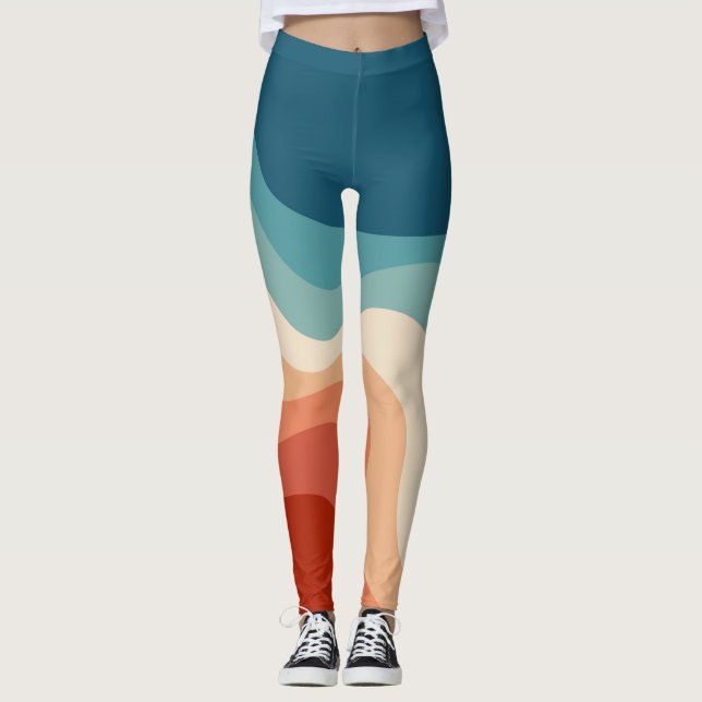 Leggings Ondes de style rétro