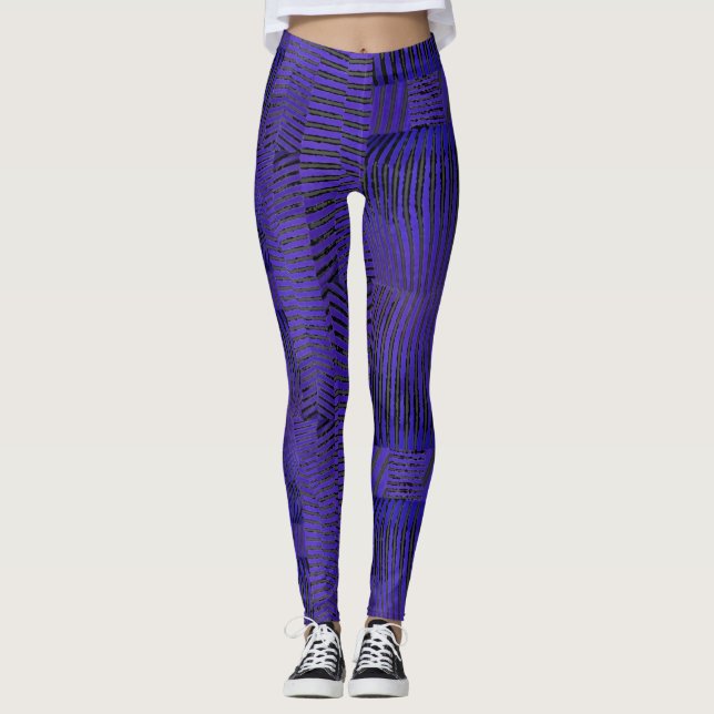 Leggings Ondes violettes (Devant)
