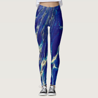 Leggings ondulation dorée