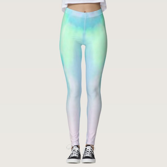 Leggings Opal rose et bleu gemstone yoga entraînement moder (Devant)