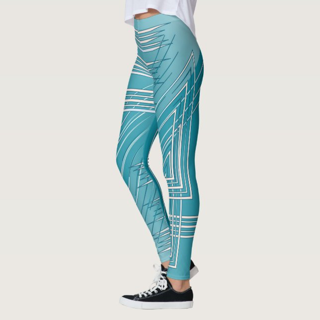 Leggings Opal Turquoise blanc (Gauche)