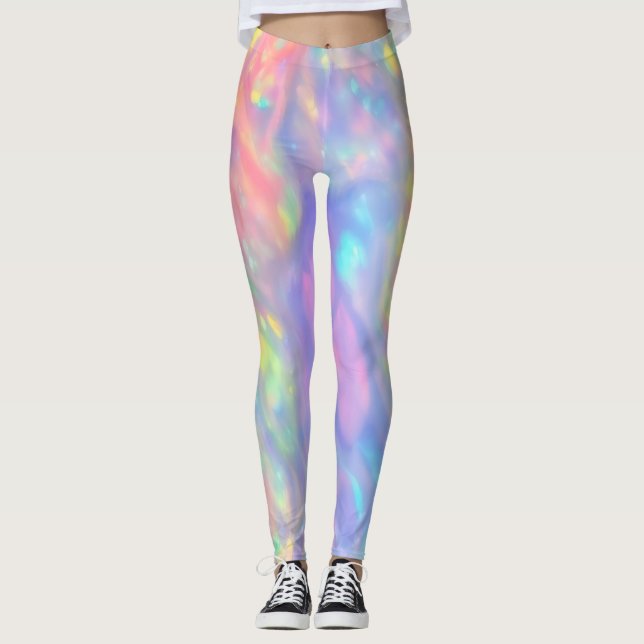 Leggings Opale holographique unique et coloré (Devant)
