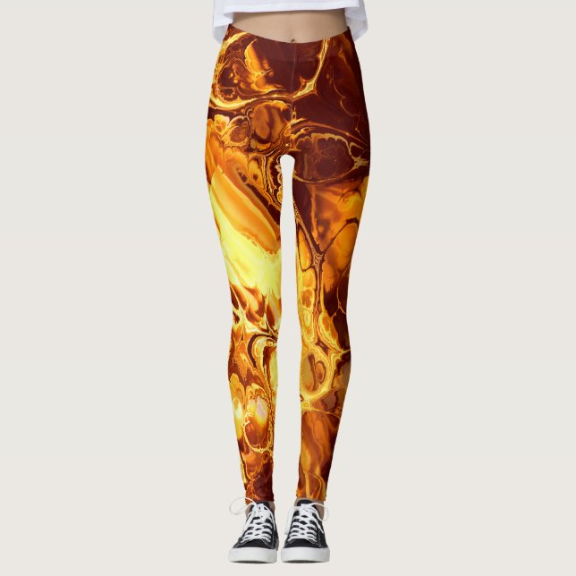 Leggings Options d'image de l'art 5-6 de fractale du feu (Devant)