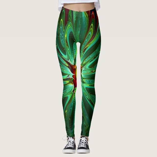 Leggings Options d'image Fractal Art 35-36 (Devant)