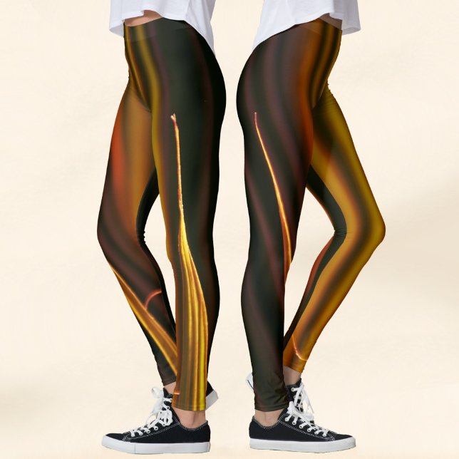 Leggings Or et Abstrait Noir (Créateur téléchargé)