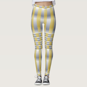 Leggings Or et argent (Checkers et Stripes)