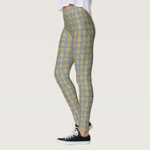 Leggings Or extérieur d'étape   de Geo et motif bleu