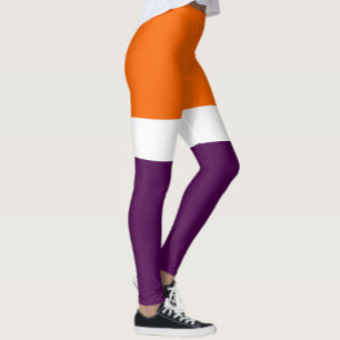 Leggings Orange blanc violet couleur pâle Conception des bl