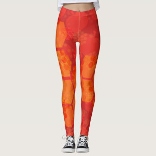 Leggings Orange Design Honeypeb