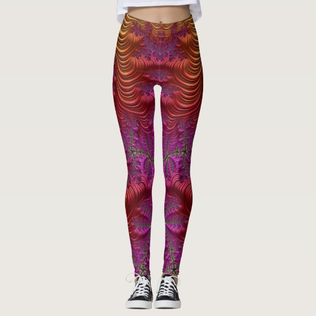 Leggings ~orange purple zany ~ Original (Devant)