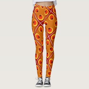 Leggings Orange rétro des années 1970