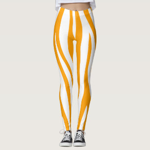Leggings orange sport cultura zebra