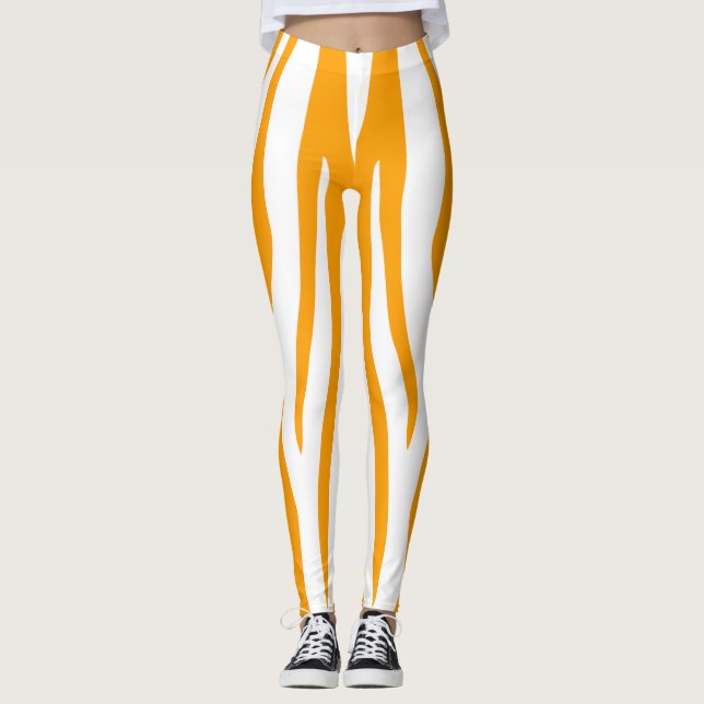 Leggings orange sport cultura zebra  (Devant)