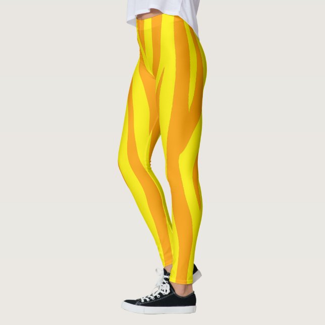 Leggings orange yellow sport women (Gauche)