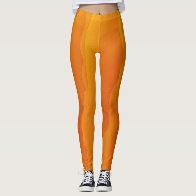 Leggings Orange | Zazzle_Growshop. (Devant)