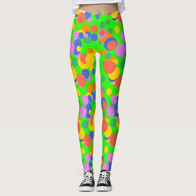 Leggings Orbite joueuse : Cercles Abstraits (Devant)