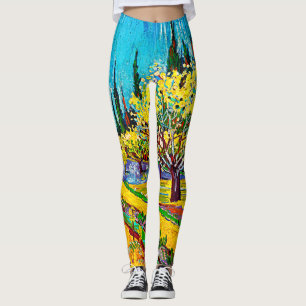 Leggings Orchard Bordé par Cyprès Vincent Van Gogh