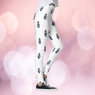 Leggings Orchestre défilant batteur chat bleu marine motif