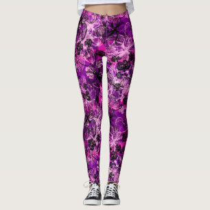 Leggings Orchidée tropicale hawaïenne de Wahine Lace