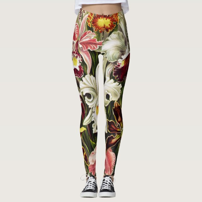 Leggings Orchidées, Orchideae Denusblumen Ernst Haeckel  (Devant)