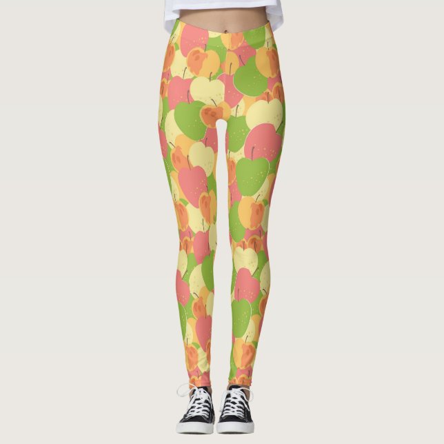 Leggings Ornement avec des pommes (Devant)