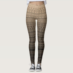 Leggings Ornement ethnique Brown