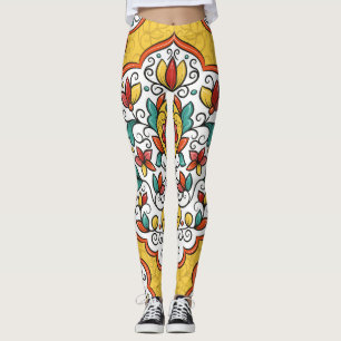 Leggings Ornement floral : Motifs indiens turcs.