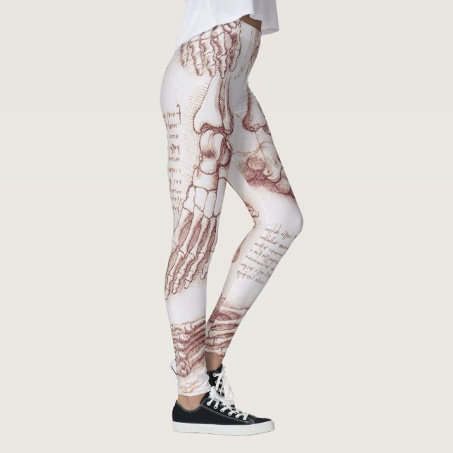 Leggings Os des du pied dans l'anatomie humaine de Léonard  (Droite)
